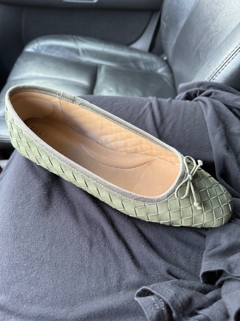 Talbots Woven Ballet Flat in Sage Green